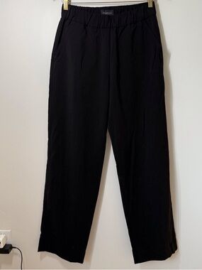 Unbound Merino elastic waist pull on pants with pockets black stretch travel M